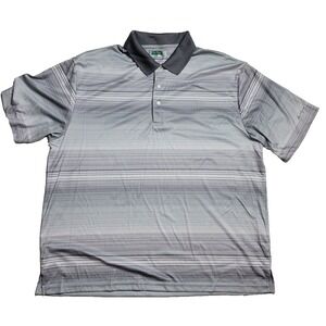 BEN HOGAN PERFORMANCE POLO SHIRT‎ ADULT GRAY STRIPED GOLFER GOLF MENS 3XL 3EG